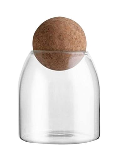 Food Storage Jar With Round Ball Cork Lid