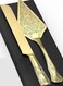 Vintage Wedding Cake Knife and Server Set, Stainless Steel Cake Pie Pastry Cutting Knife &amp; Serving Spatula Set, Premium Party Supplies for Wedding, Birthday, Anniversary &amp; Events(Gold)