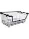 Cryfokt Freezer Organizer Bins, Stackable Freezer Basket with Open Front, Wire Storage Bin with Foldable Handle, Large Stackable Storage Baskets for Vegetable Fruit Snack for Kitchen