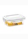 Klip-N-Store Rectangular Glass Storage Container With Air Tight Lid Food Storage Container Microwave Safe Container 640 ml