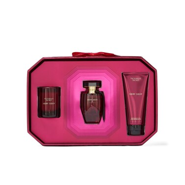 Victoria's Secret Very Sexy 3 Piece Luxe Fragrance Gift Set: 1.7 oz. Eau de Parfum, Travel Lotion, &amp; Candle