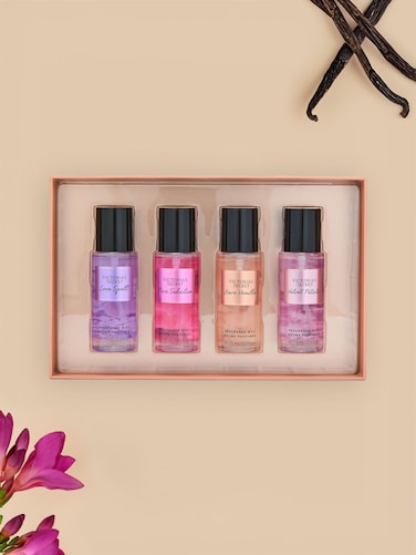 Victoria's Secret 4 x 75ml Mist Set (Pure Seduction + Velvet Petals + Love Spell + Bare Vanilla) for Women