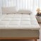 MAXQON Mattress Topper 6CM Thickness  Quilted Microfiber 600gsm, Color White, Twin Size 120x200cm