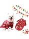 Aimondow Pet Dog Christmas Clothes Costume, Xmas Holiday Santa Warm Soft Puppy Sweater, Christmas Party Cosplay Costumes for Small Medium Dogs and Cats (Printed, Medium)