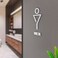 19 x 14cm Personalized Restroom Sign WC Sign Toilet Sign &ndash; Black Single Man