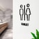 19 x 14cm Personalized Restroom Sign WC Sign Toilet Sign &ndash; Black Single Man