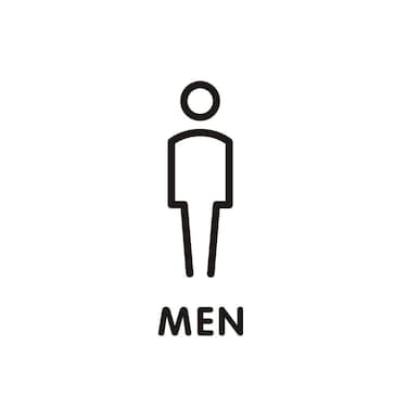 19 x 14cm Personalized Restroom Sign WC Sign Toilet Sign &ndash; Black Single Man