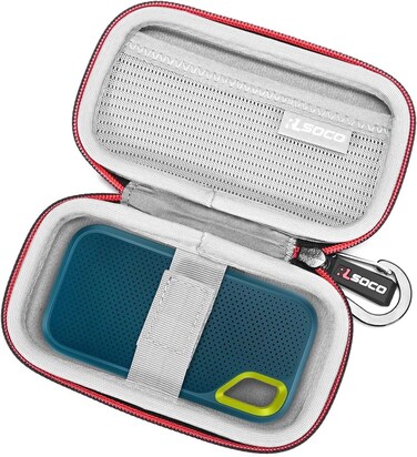 RLSOCO Hard Case for SanDisk Portable SSD/Extreme Pro Portable SSD 1TB/2TB/4TB/500G   Travel Organzier Case Cover Shockproof, Dustproof, Water-Resistant Storage Pouch, With Carabiner