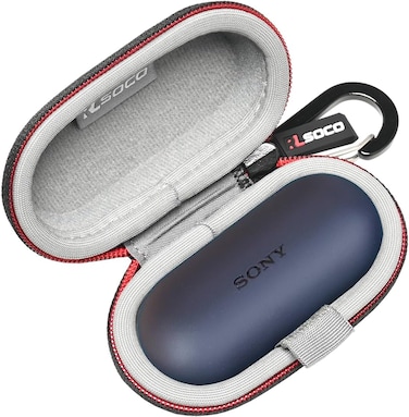RLSOCO Carrying Case for Sony WF-C510/WF-C700N/WF-C500/WF-C710N True Wireless Headphones   Travel Organzier Case Cover Shockproof, Dustproof, Water-Resistant Storage Pouch with Carabiner