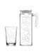 7 Pieces Line Beverage Set 1200 Ml Jug And 6 Pieces 205 Ml Tumbler - Clear