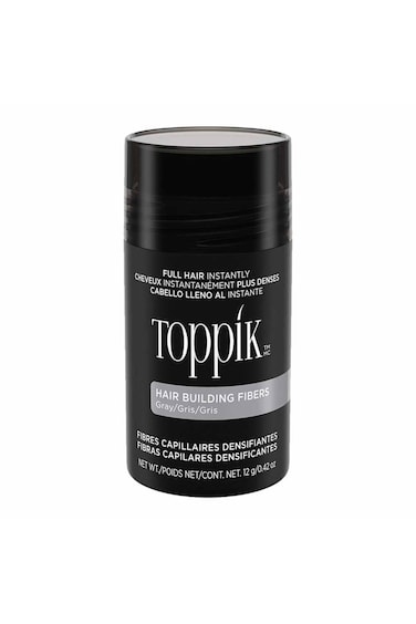 Hair Building Fibers Instant Hair Concealer for Thinning Hair, Hair Fiber for Men &amp; Women, Texture Powder with Natural Keratin, Long-Lasting Hair Color Grey - 12g