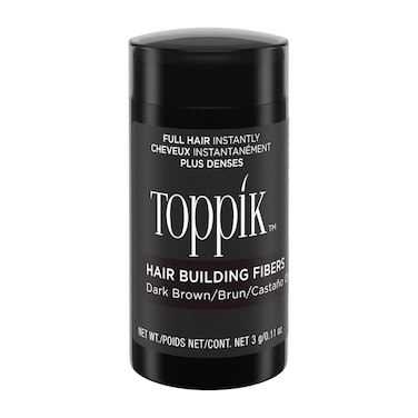 Toppik Hair Building Fibers Travel Size with Premium Keratin Fibers Conceals Hair Thinning &amp; Hair Loss for Fuller Looking Hair that Gives Completely Natural Look For Men &amp; Women Dark Brown, 3 Grams