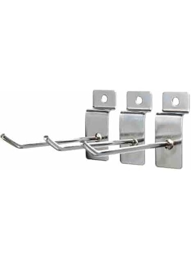 KNP Chrome Plated Slat Wall Hooks 10cm are durable and versatile display hooks designed for retail stores, garages, workshops, and home organization.