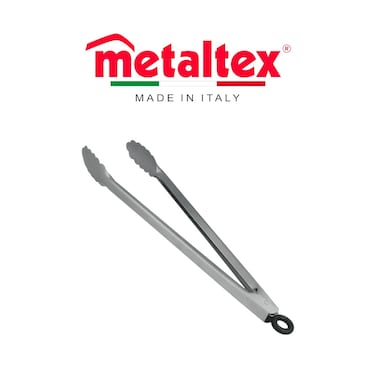 Metaltex Stainless Steel Multi-Purpose Grill Tongs 35cm &ndash; Locking BBQ &amp; Kitchen Tongs