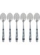 RK TEA SPOON BLUE D&Atilde;&fnof;&acirc;&euro;&deg;COR , BLUE, RK0081, 6 PC SET Silver/Blue 15cm