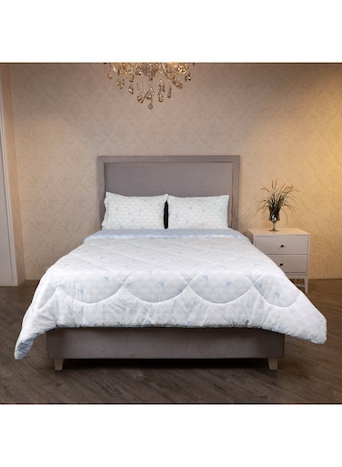 Box Malta Pixel 3-Pieces Printed Cotton Super King Comforter Set 240 x 240 cm