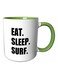 Eat Sleep Surf Printed Mug Green/White/Black
