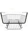 VIO Under Shelf Cabinet Basket, Metal Rack Organiser for Bowls Cups Saucers Plates, Multifunction Storage Wire Basket with Hooks for hanging cups Kitchen Office Pantry Home (Black)
