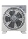 Sonashi 12 Inch Box Fan - 3 Speed Selector   Powerful Box Fan with Rotating Front Louver   Kids Safe Fan with Protective Grill   Travel-friendly Box Fan - Quiet Operation SBF-7036 White/Grey
