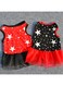 Puppy Dress Dog Shiny Star Slip Sundress Dog Dresses for Birthday Holiday Wedding Halloween Chirstmas Photography Pack of 2 (Black and Red, L)