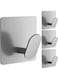 GTVGJH Brushed Nickel Self Adhesive Towel Hooks for Bathroom Wall Door Mounted - SUS304 Stainless Steel Strong Strips Stick on 3M Wall Hooks for Hanging Coat, Hat, Bag, Key, Jacket &ndash; 4 Pack
