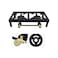 Heavy Duty Double Burner Gas Stove Iron Frame Portable Cooking Stand with Manual Control