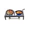 Heavy Duty Double Burner Gas Stove Iron Frame Portable Cooking Stand with Manual Control