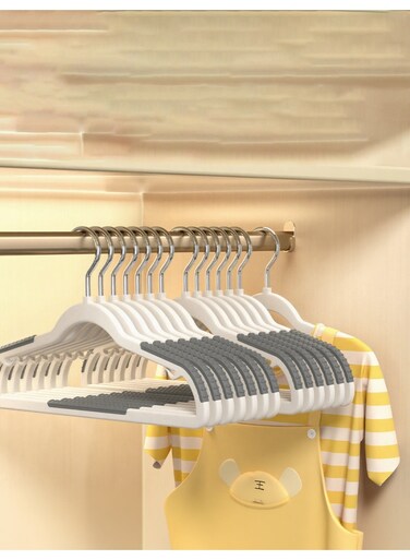 10 PCS Baby Toddler Kids Hangers, Notched Shoulder Design For Children Clothes, Sturdy Durable Clothes Hangers