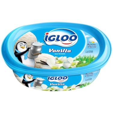 إيغلو آيس كريم بنكهة الفانيليا، 2 لتر