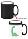 Color Changing Heat Sensitive Ceramic Mug, Image Revealed When HOT Liquid is Added! Dino - White