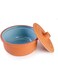 LUKSYOL Clay Pot For Cooking, Large Pot, Big Pots For Cooking, Handmade Cookware, Cooking Pot With Lid, Turquoise Pot, Terracotta Casserole, Turquoise Clay Pots For Cooking, Dutch Oven Pot 6.3in