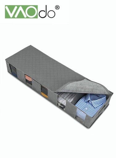 Non-woven Clothing Cover Storage Compartmentalized Stacked and Organized Large-capacity Under-bed Storage Box
