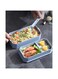 GARCE Lunch Box for Kids/Adults, 1100ML, 4/3/2 Compartments, Microwave/Dishwasher/Freezer Safe, BPA Free (Blue 310)