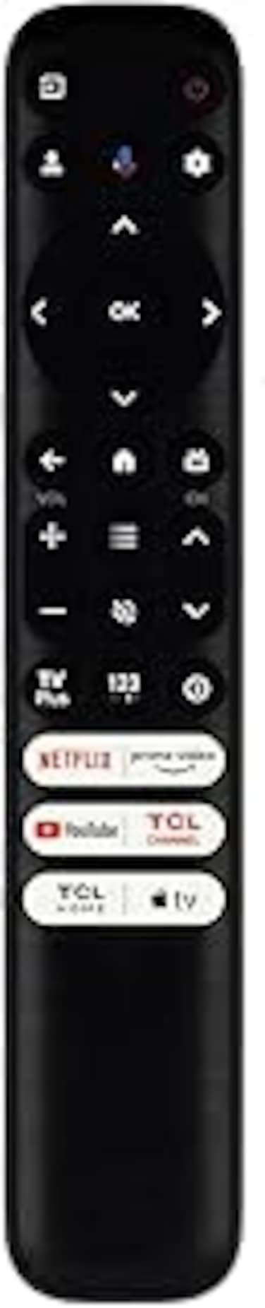Amtone OEM Replacement Google Voice Remote Control RC813 for TCL Android TV Mini-LED QLED 4K UHD Smart TV with 6 Shortcut Buttons Netlfix/Prime/YouTube/TCL/AppleTv Buttons