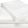 INFINI HOMES White &amp; Stripe Cotton Flat Bedsheet King 240X260 CM with 2 Pillow Covers 50X75 CM - Premium Quality Soft and Breathable Fabric for Luxurious Comfort
