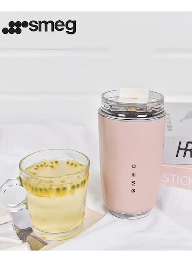 Travel Coffee Mug, 320ml Insulated Beverage Cup With Leakproof Lid, Long Lasting Coffee Tumbler With Lid And Straw, Travel Coffee Thermos &iuml;&frac14;&circ;Pink&iuml;&frac14;&permil;
