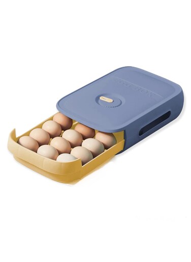 Egg Storage Box for Refrigerator Blue