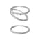 925 Sterling Silver Smile Heart Open Ring, Specification:J2817