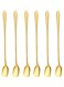 PCS Coffee Spoons Set, Dessert Spoon, Small Teaspoons, Stirring for Demitasse, Premium Stainless Steel Espresso Spoons (Gold)