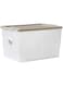 Homebox Juana Multipurpose Transparent Storage Box with Wheels and Lockable Lid - 75 L