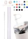 Spill Stopper Set for Stanley Cup 30oz &amp; 40oz 2.0 Version - Leak Proof with 2 Straws, Cleaning Brush, and Silicone Stoppers for Anti-Spill Protection - Rose