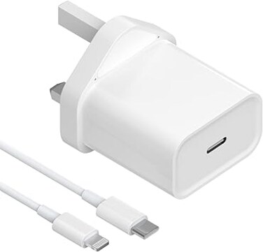 IBERLS PD 20W USB C Charger Cable Set for iPhone Plus/14 Pro max/14/13 Charger Cord Type C Fast Charging Wall Plug with i Phone Lightning Cable Compatible
