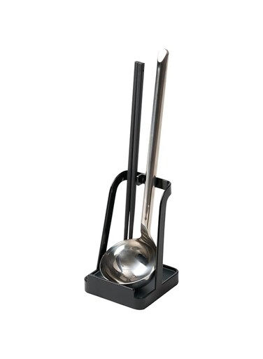 Yamazaki Home 2249 Tower Ladle Holder-Lid Stand For Utensils In Kitchen, Black