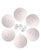 iPhox Silicone Cup Lids, Creative Diamond Reusable Cup Cover [Set of 6] Anti-dust Airtight Seal Food Grade Mug Cover, Heat Resistant Silicone Drink Hot Cup Lids for Coffee &amp; Tea (D Lids-White)