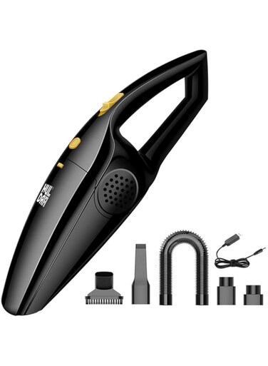 M&amp;J Cordless Handheld Vacuum Cleaner 120W Powerful Portable Car Vacuum Cleaner Mini Hand Held Wet and Dry Vacuum with Rechargeable Battery Lightweight for Home Pet Hair Car Cleaning