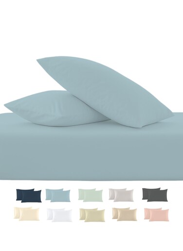 Scape Linen 600 Thread Count Egyption Cotton 2 Pillowcases Set (Standard, French Blue)