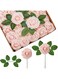 OFRANK Artificial Flowers 25pcs Real Looking Foam Fake Roses with Stems for DIY Wedding Bouquets Baby Shower Centerpieces Floral Arrangements Party Tables Home Decorations (Blush Pink)