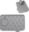 Silicone Faucet Handle Drip Catcher Tray, Kitchen Sink Splash Mat, Sink Protector, Faucet Splash Guard, Non-Slip Drainer Pad Drying Mat For Kitchen (Grey)
