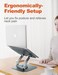 tounee Swivel Laptop Stand for Desk, Adjustable Computer Stand Laptop Holder with 360&deg; Rotating Base, Ergonomic Laptop Riser Compatible with Air, Pro, All Laptop 10-16"
