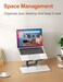 tounee Swivel Laptop Stand for Desk, Adjustable Computer Stand Laptop Holder with 360&deg; Rotating Base, Ergonomic Laptop Riser Compatible with Air, Pro, All Laptop 10-16"
